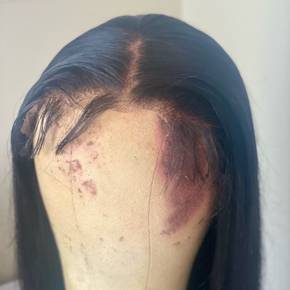 28” Brazilian straight 100% human lace front wig